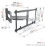 Vogel's TVM 5845 Full-Motion TV Wall Mount - Suitable for 55 up to 100 inch TVs - Full motion (up to 180°) swivel - Dimensions