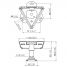 Vogel's PUC 1040 Piastra da soffitto multidirezionale - Dimensions