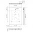 Vogel's PTS 1206 TabLock dla iPada 2/3/4; bez dostępu do przycisku „Home” - Dimensions