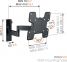 Vogel's WALL 2145 Full-Motion TV Wall Mount (black) - Suitable for 19 up to 40 inch TVs - Full motion (up to 180°) - Tilt -10°/+10° - Dimensions