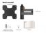 Vogel's WALL 3145 Full-Motion TV Wall Mount (black) - Suitable for 19 up to 43 inch TVs - Full motion (up to 180°) - Tilt -10°/+10° - What's in the box