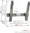 Vogel's THIN 215 UltraThin Tilting TV Wall Mount - Suitable for 26 up to 55 inch TVs up to 18 kg - Tilt up to 15° - Dimensions