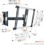 Vogel's THIN 445 ExtraThin Full-Motion TV Wall Mount (black) - Suitable for 26 up to 55 inch TVs - Full motion (up to 180°) - Tilt up to 20° - Dimensions