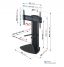 Vogel's EFF 8340 TV Floor Stand (black) - Suitable for 40 up to 65 inch TVs up to 45 kg - Dimensions