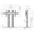 Vogel's FD1584B Floor stand double pole - Dimensions