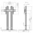 Vogel's FD1864B Floor stand - Dimensions