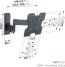 Vogel's TVM 1243 Full-Motion TV Wall Mount - Suitable for 19 up to 43 inch TVs - Full motion (up to 180°) swivel - Tilt up to 15° - Dimensions