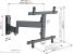 Vogel's TVM 3465 Full-Motion TV Wall Mount - Suitable for 32 up to 65 inch TVs - Up to 180° swivel - Tilt up to 20° - Dimensions