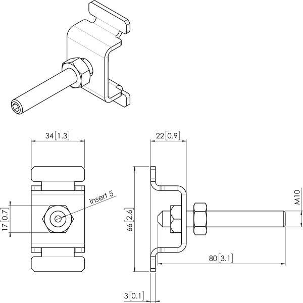Vogel's PFA 9136 Adapter montażowy UniSee, 9 szt. - Dimensions