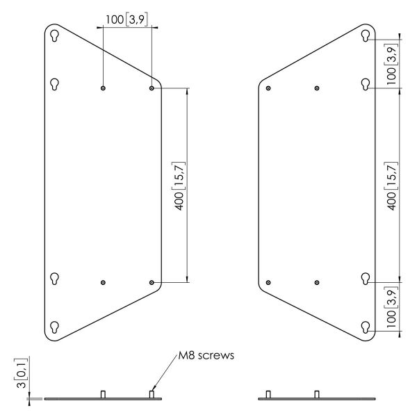 Vogel's PFA 9146 Fitment extender - Dimensions