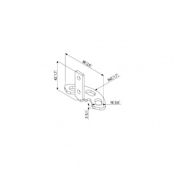 Vogel's PFA 9101 Floor plate for PUC 23 - Dimensions