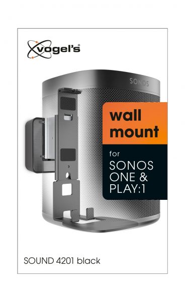 Vogel's SOUND 4201 Speaker Wall Mount for Sonos One (SL) & Play:1 (black) - Packaging front