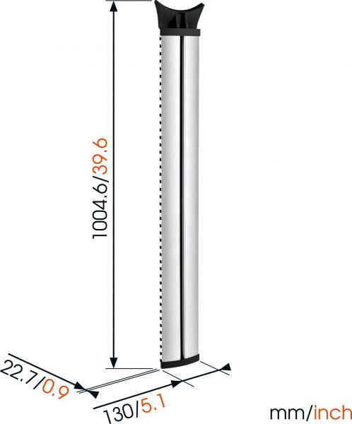 Vogel's NEXT 7840 Cable Column - Max. Anzahl der Haltekabel: Bis zu 10 Kabel - Länge: 100 cm - Dimensions