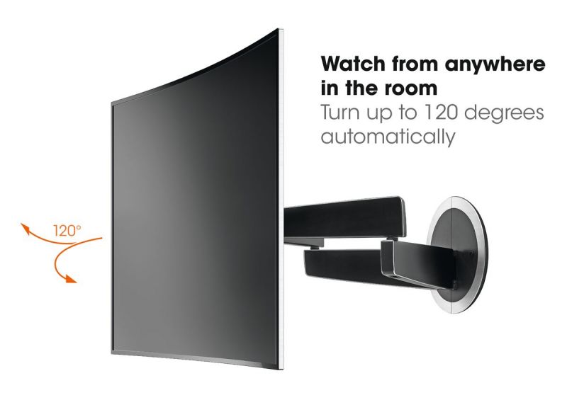 Vogel's MotionMount (NEXT 7355) Elektrisch schwenkbare TV-Wandhalterung - Geeignet für Fernseher von 40 bis 65 Zoll und einem Gewicht bis zu 30 kg - Beweglich (bis zu 120°) - USP