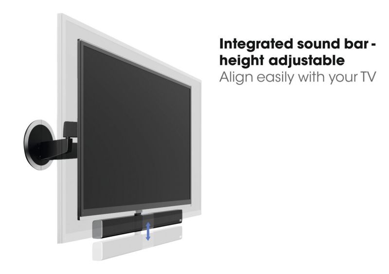 Vogel's SoundMount (NEXT 8365) Full-Motion TV Wall Mount with Integrated Sound 40 65 30 Motion (up to 120°) USP